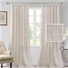 FASCINATDECO Tende Voile Semitrasprarenti Soggiorno con Linguetta Tenda Leggere Effetto Misto Lino per Camera da Letto Salotto Moderne Tende Filtranti per La Luce, 2 Pannelli (Naturale,2X 132x274 cm)