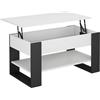 Vicco Tavolino Lifto, Bianco/antracite, 92 x 51 cm