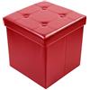Domo Mea Pouf Pieghevole Contenitore Rosso - 38x38x38 cm