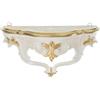 Pintici Mensola da parete per specchio da parete, misura L, 30 x 16 x 12 cm, stile antico, motivo floreale, CP69 (oro avorio)
