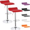 Beltom® 2 SGABELLI da Bar E Cucina con PENISOLA Regolabili in Altezza Sedia Girevole per PIZZERIE Pub RISTORANTI Hotel Soggiorno Ufficio - Modello Wave - X2-Rosso