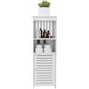 LANTUS Piccolo Mobile di Stoccaggio per Toilette, Supporto per Carta Igienica, Colonna, Armadio da Bagno, Armadietto, Scaffale Regolabile, 25 x 20 x 80 cm - Bianco