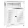 GIANTEX Armadietto Mobile Bagno Autoportante, con 2 Ante Legno e Ripiani Regolabili in Altezza, 3 Livelli, Multiuso e Salvaspazio, 30x60x80 cm (Bianco)