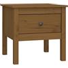 vidaXL Tavolino Miele 50x50x49 cm Legno Massello di Pino