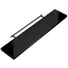 Casaria Mensola da Parete Legno 50cm Supporto 50-110cm Pensile 15kg Cucina Libreria Nero Lucido
