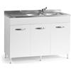 we point Mobile sottolavello per Cucina Reversibile Bianco componibile Tre Ante cm 120
