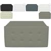 cecaro group POUFF POUF CONTENITORE ECOPELLE PANCA BAULE IMBOTTITO BOTTONI TRAPUNTATO VARI COLORI (BEIGE)