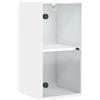 vidaXL Mobile a Muro con Ante in Vetro Bianco 35x37x68,5 cm
