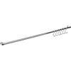 Metaltex 2399100 Barra Lonardo Cromata con 6 Ganci E Viti, Cm 80