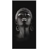 Jin Yi Global Sexy Donna Nera con Gioielli in Argento Poster e Stampe africane Quadri africani Quadri su Tela Immagini per pareti Decorazioni per la casa 70x140 cm (27,6x55,1) Senza Cornice