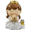 Doni Bomboniere Comunione 12PZ Magnete Bimba Vestita di Bianco Calamita Confettata Pensierini Ricordini Angioletto Femminuccia Principessa con Mani Giunte Rosario tra Le Accanto La Bibbia E Il Calice