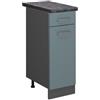 Vicco Mobiletto base per cucina R-Line, Grigio-blu, 30 cm, PL Antracite, per la libera combinazione all'interno di sistemi cucina modulari