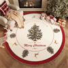 Chickwin Tappeto Natalizio Salotto Rotondo, Tappeto Rotondo Natale Tappeto Antiscivolo Rotondo Tappeti Soggiorno Rotondo Tappeto Camera da Letto Morbido (Diametro 120cm,Albero di Natale D)