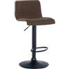 CLP Sgabello Da Bar Branford I Moderno, Regolabile, Con Schienale E Seduta Confortevole, Ideale Per Cucina O Sala Da Pranzo Colore marrone Materiale Stoffa