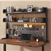 Yidlkecqey Libreria da scrivania per ufficio domestico, scrivania per dormitorio universitario, libreria multiuso, piccola scrivania per dormitorio(Black,100x23.5x95cm/39.4x9.3x37.4in)