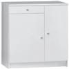 Giordanoshop Mobile 2 Ante 1 Cassetto 77x80x34 cm Bianco Lisco