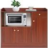 Wiyuer Credenza da cucina con piano di lavoro, armadio a buffet con 1 cassetto, 3 ante, stile rustico, per cucina, sala da pranzo, soggiorno (colore sandalo)
