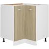 vidaXL Mobile Angolare "Lyon" Rovere Sonoma 75,5x75,5x81,5 cm