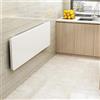 RELOVE Tavolo da pranzo pieghevole invisibile, scrivania galleggiante per computer, toeletta a muro pieghevole, tavolo da bucato (60 * 30 * 1,6 cm - Bianco)
