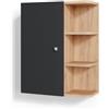 Vicco Mobile bagno Fynn, Antracite, 47.2 x 59.2 cm | per montaggio a parete con ripiani aperti