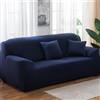 Hiseng Tinta Unita Copridivano 1 2 3 4 Posti, Copridivano Elasticizzato, Universale Copridivano con 2 Federe Spandex Antiscivolo Copri Divano (Blu Marino,3 posti)