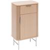 5 five simply smart 5Five - Mobiletto da bagno LIORA beige - 45x30x80 cm - Organizzazione e contenimento per il bagno