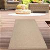 CARPETIA Tappeto da Esterno per Area Esterna Resistente alle Intemperie Effetto Sisal Balcone Giardino Terrazza Cucina Tappeto Lungo Colori Naturali 80 x 250 cm
