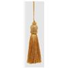 EDG - Enzo De Gasperi Nappa albero di natale in tessuto oro con gioielli, Addobbo natalizio pendente H15 cm 2 varianti (1pz) ORO