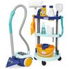 Ecoiffier - Clean Home carrello delle pulizie, 7600002774, +18 mesi, con aspirapolvere e tanti accessori, made in France