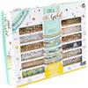 Nice Group - Perline ABC Gold Mixed, Kit da oltre 600 Perline colorate e multiformi
