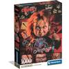 Clementoni - Puzzle 1000 Pezzi per Adulti e Ragazzi, Horror Movie Collection, Tema Chucky, Poster Incluso, Idea Regalo Halloween Uomo e Donna, Made in Italy, 50x70 cm, 37099