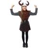 P'TIT CLOWN - Costume vichingo per bambini - Ragazza, Ragazzo - Perfetto per Carnevale, feste in costume ed eventi a tema - poliestere (ragazza, 10/12 anni)