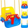 KRUZZEL Sedile per altalena con schienale e seduta, per bambini piccoli e grandi, blu, adatto per interno ed esterno, trasformabile, cresce con il bambino, 23552