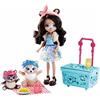Mattel Enchantimals Playset Merenda al Parco, Include 3 Bambole con Cuccioli e Accessori, Giocattolo per Bambini 4 + Anni, FVJ80