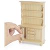 Odoria 1/12 Armadio in Miniatura Mobili Accessori per Casa Bambole, Colore del Legno