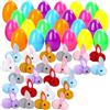 Generico 24 Uova Di Pasqua Preriempite Con Mini Coniglietto Peluche, Divertenti Ripieni Di Uova Di Pasqua Per Bambini, Simpatico Mini Coniglietto Peluche, Novità Riempitivi Per Cestini Primaverili Per Ragazzi