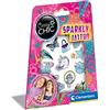 Clementoni - 18685 - Crazy Chic - Sparkly Tattoo - tatuaggi glitterati amicizia, kit tatuaggi temporanei bambini, tattoo adesivi impermeabili, tattoo stickers, gioco creativo tatuaggi bambini 6 anni
