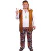DEGUISE TOI Costume da hippie taglie forti uomo bianco e marrone