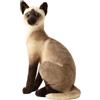 DAGLLGEW Peluche Gatto Siamese da 13, 8 Pollici Carino Realistico Seduto Gatto farcito Animale Morbido Gattino Bambola di Peluche per Bambini Stile 2 Realistico
