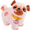 Pets Alive Zuru 9521 - Poppy the Booty Shakin Pug, carlino di peluche, agita la testa e il sedere gira, suona 3 belle canzoni
