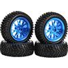Kuuleyn Pneumatico da Rally per Ruote per Camion RC, Pneumatici per cingolati RC Metallo Blu, Cerchioni a Forma di Y per WL A959 A979 A969 Modello 1/18 Auto cingolata RC