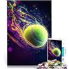 AITEXI Puzzle da 1000 pezzi per adolescenti Pallina da tennis al neon Giocattoli di gioco impegnativi Giocattoli per la decorazione della casa 38x26cm
