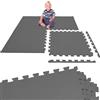 LittleTom 4 Pezzi Tappeto Gioco per Bambini in Piastrelle EVA 50x50 cm - Pavimento Morbido e Antiscivolo per Bimbi - Superficie Puzzle Protettiva Ideale per la Cameretta dei Piccoli e Gioco a Terra