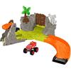 Fisher-Price Nickelodeon Blaze Slam & Soar Blaze - pista da corsa ricca di azione con 3 possibilità di avvio e 3 obiettivi di distruzione, per bambini dai 3 anni in su, HRB31