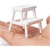 Odoria 1/12 Miniatura Sgabello Accessori Casa delle Bambole, Bianco