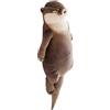 Suxdlan Animale di Peluche lontra, Simpatico Peluche lontra da 16 Pollici, Cuscino Morbido per Animali di con Supporto per Il Polso, Astuccio con Cerniera per Bambini, Ufficio, casa