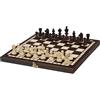 Sunrise Chess & Games Eleganti scacchi all'alba, Sunrise Chess Scacchi Olimpici Figure tradizionali Scacchiera dipinta a mano Legno naturale Resistente ai danni Pratica cassetta