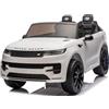 Mondial Toys Land Rover Range Rover Sport 24V Maxi SUV Elettrico per Bambini 2 Posti - Macchina con Telecomando Sedili in Pelle Due Cinture a 3 Punti Luci LED Bluetooth Carico Massimo 60 Kg Bianco