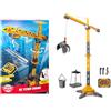 Dickie Toys - RC Titan Crane (150 cm) - Gru giocattolo radiocomandata con rotazione a 360° e accessori interattivi, gru da gioco con telecomando e luce, per bambini dai 3 anni in su, batterie incluse
