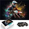 LKASGCBY Puzzle da 1000 pezzi per adolescenti motociclista di motocross Giocattoli Giochi Educativi Antistress Gioco educativo per compleanno e Natale 75x50cm